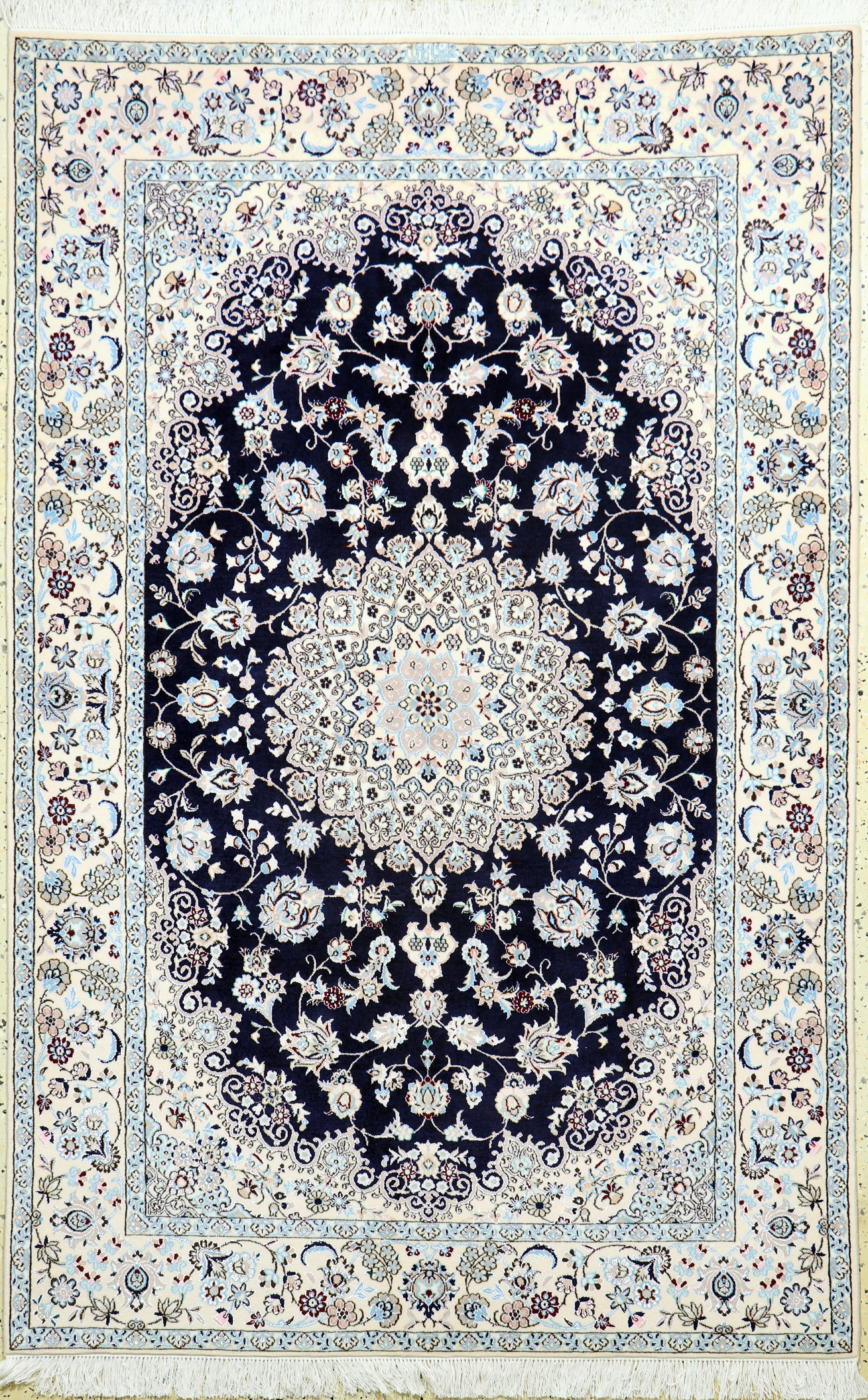 Image 27052065 - Nain fein, Persien, Neu, Korkwolle mit Seide, ca. 194 x 125 cm, ca. 640.000 Kn/qm ...