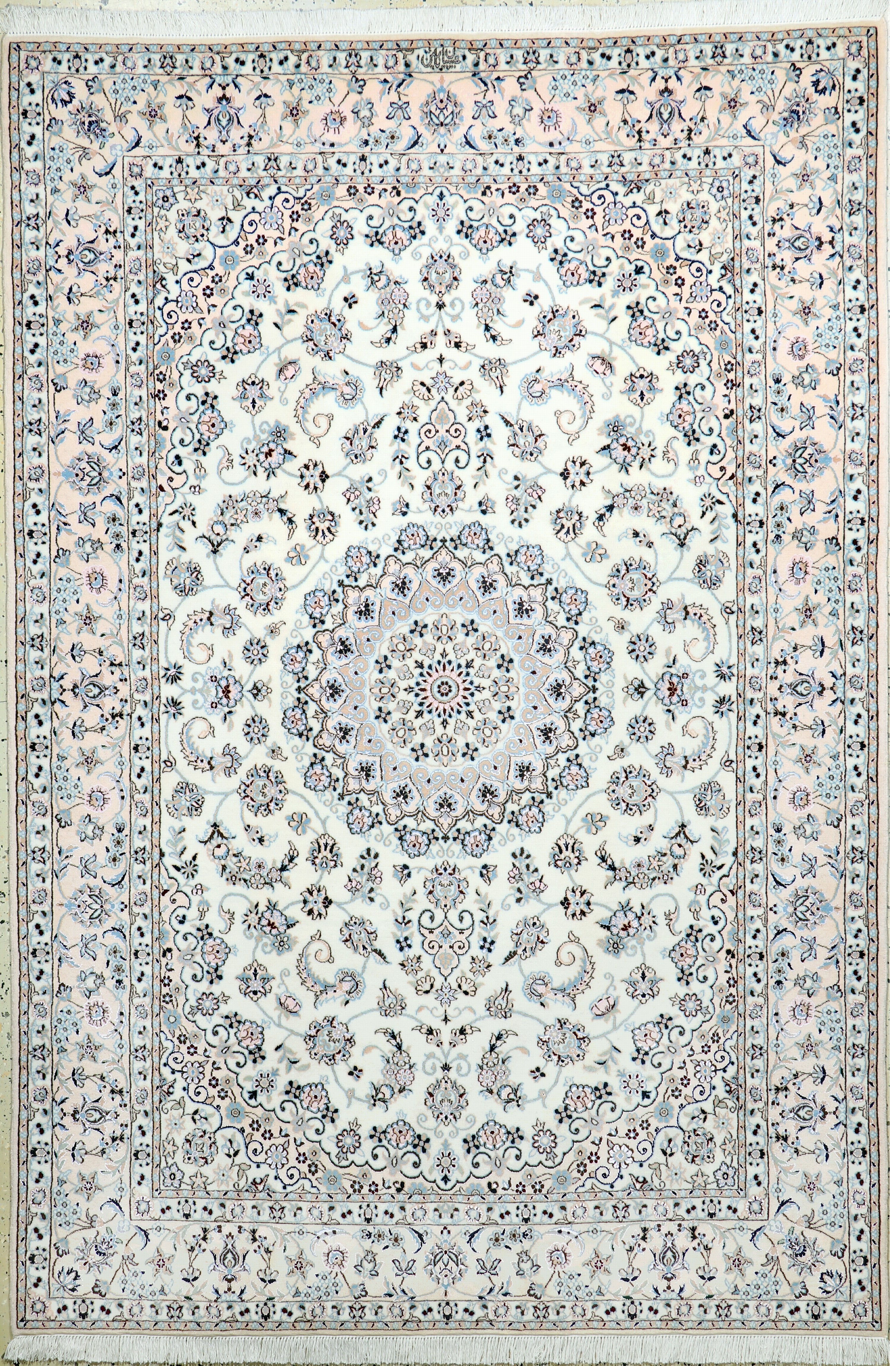 Image 27052067 - Nain fein, Persien, Neu, Korkwolle mit Seide, ca. 229 x 154 cm, ca. 640.000 Kn/qm ...