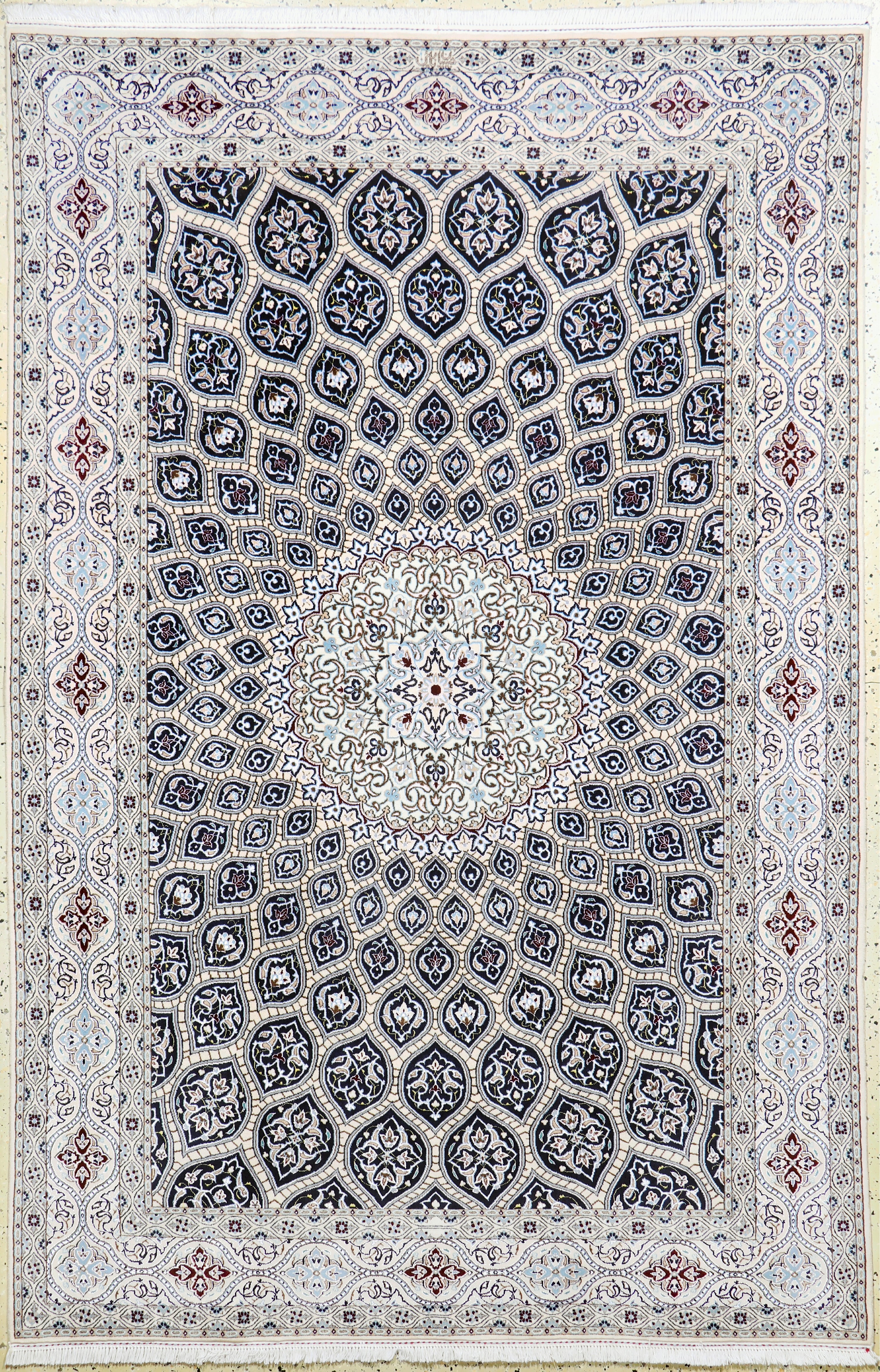Image 27052072 - Nain fein, Persien, Neu, Korkwolle mit Seide, ca. 235 x 155 cm, ca. 640.000 Kn/qm ...
