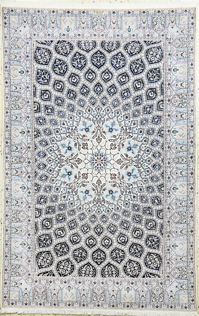 Image Nain fein, Persien, Neu, Korkwolle mit Seide, ca. 224 x 146 cm, ca. 640.000 Kn/qm ...