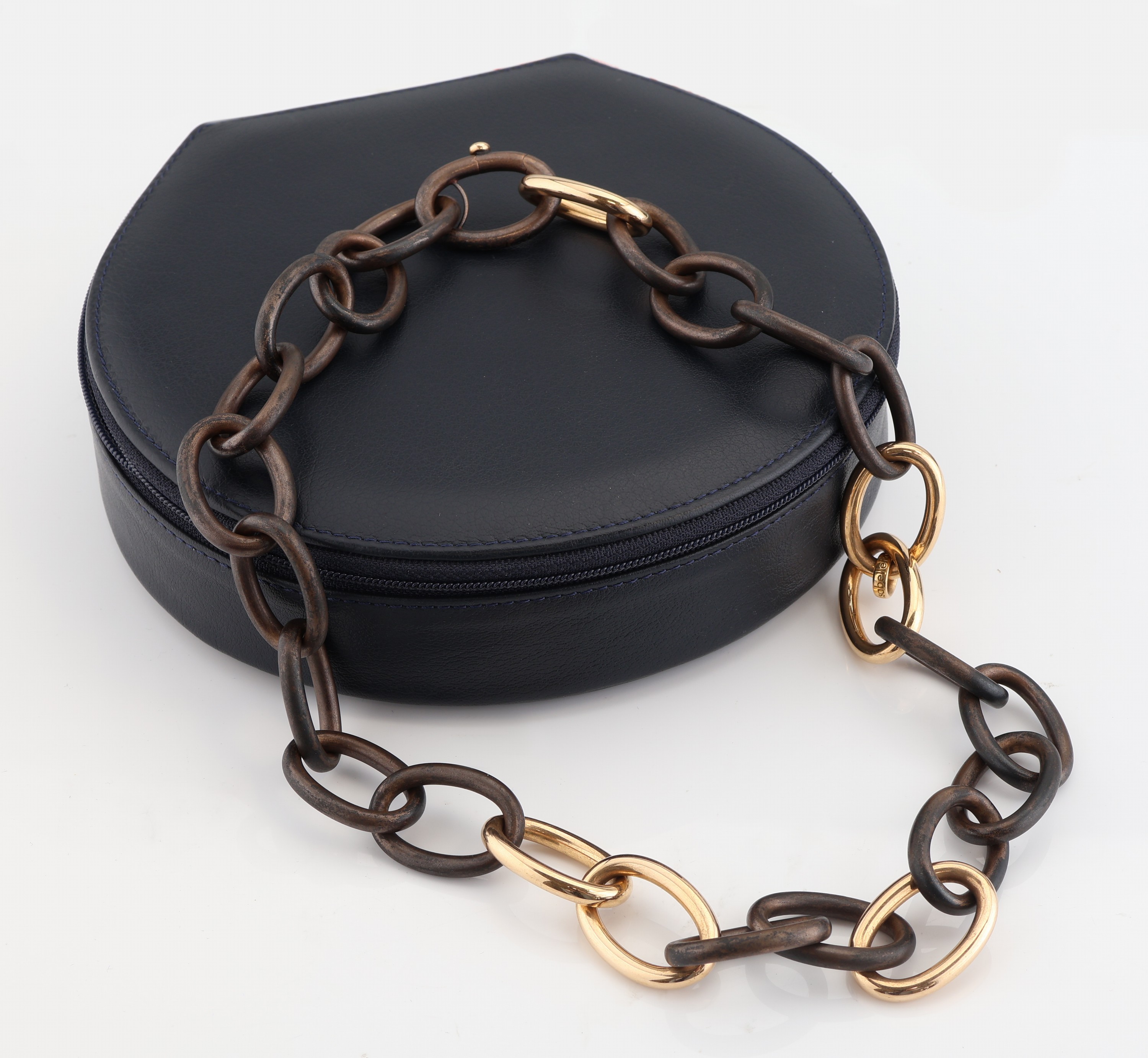 Detail b: Ausgefallenes 18 kt Gold und Bronze ISABELLE FA Collier, RG 750/000, Modell Divine 21, Glieder z.T. aus patinierter Bronze und Gold, L. ca. 59 cm, ...