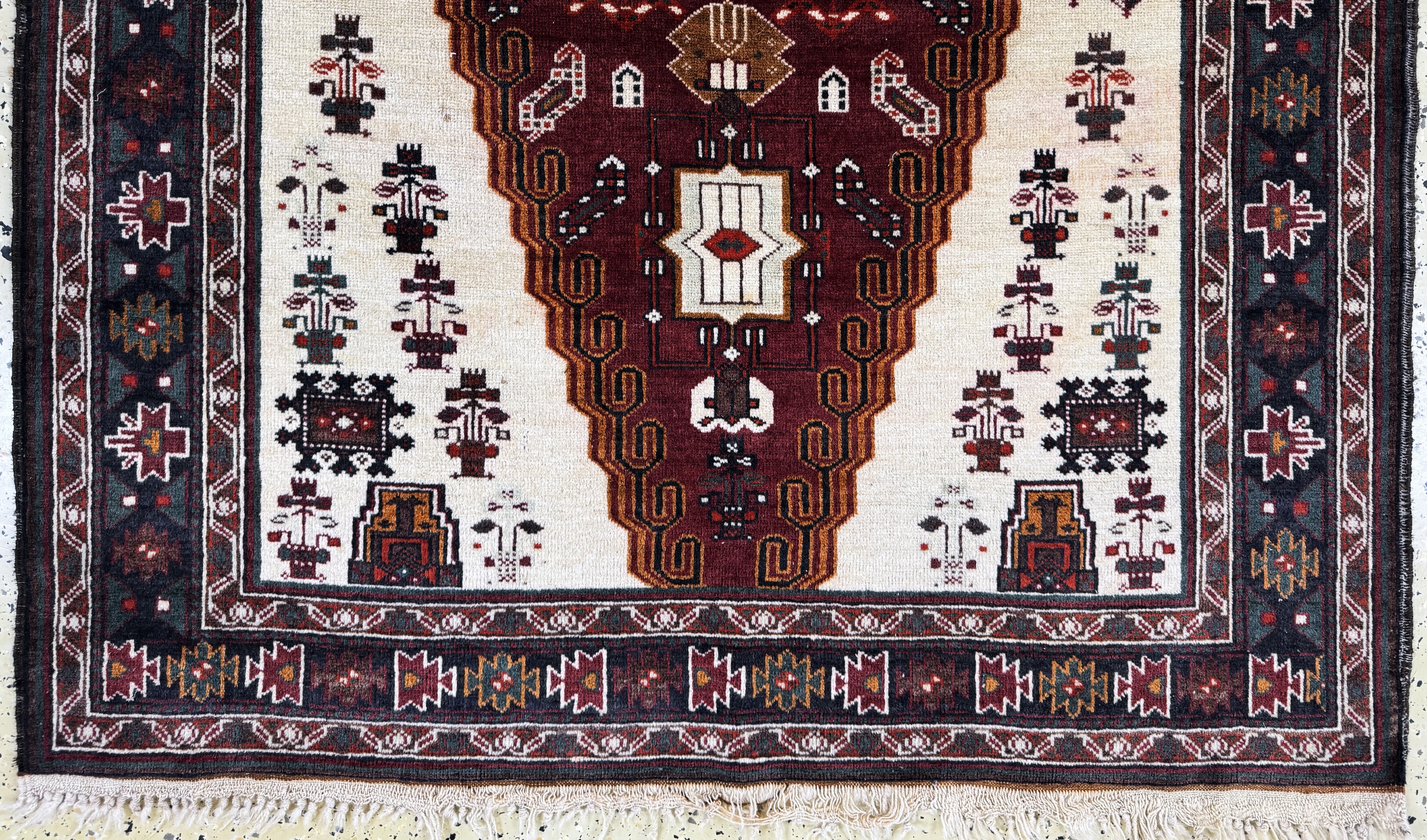Detail c: Belutsch, Persien, Mitte 20.Jhd, Wolle auf Wolle, ca. 200 x 115 cm, EHZ: 2