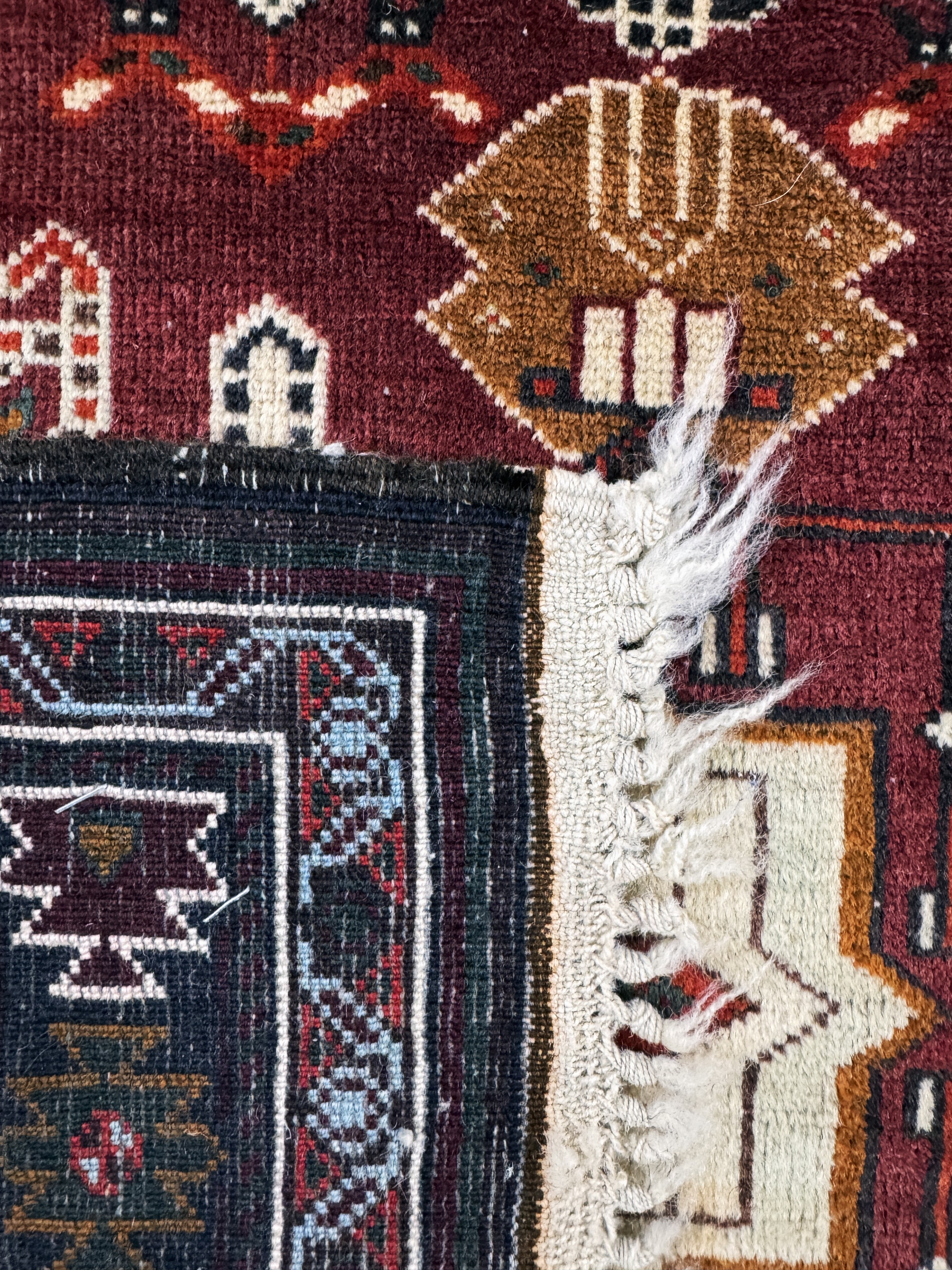 Detail e: Belutsch, Persien, Mitte 20.Jhd, Wolle auf Wolle, ca. 200 x 115 cm, EHZ: 2