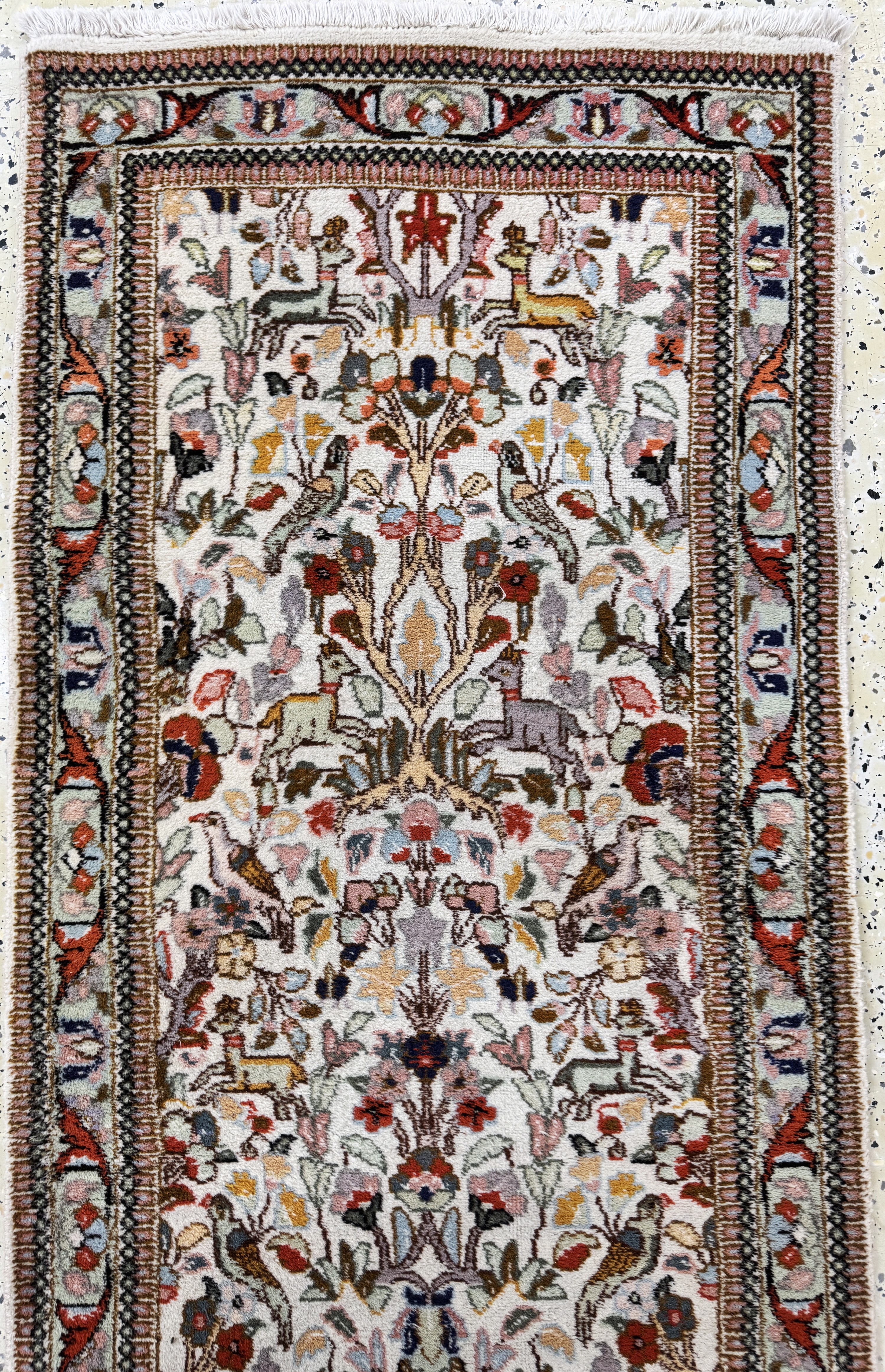 Detail a: Täbriz Tabatabai, Persien, Mitte 20.Jhd, Wolle auf Baumwolle, ca. 323 x 78 cm, EHZ: 2