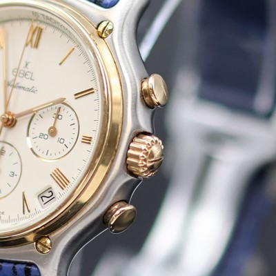 27052109f - EBEL 1911 Armbandchronograph Referenz 1134901, Automatik, Edelstahl/Gold kombiniert ...
