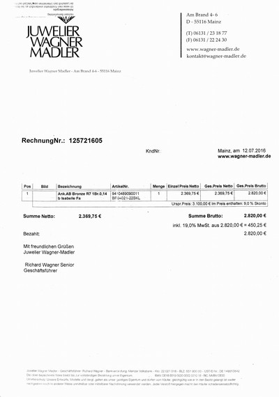 27052135f - Ausgefallenes 18 kt Gold und Bronze ISABELLE FA Armband, RG 750/000, Modell Divine 21, ...