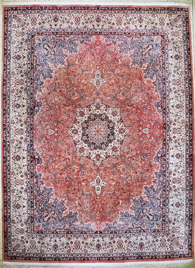 Image Lahor fein, Pakistan, Neuwertig, Korkwolle auf Baumwolle, ca. 372 x 275 cm ...