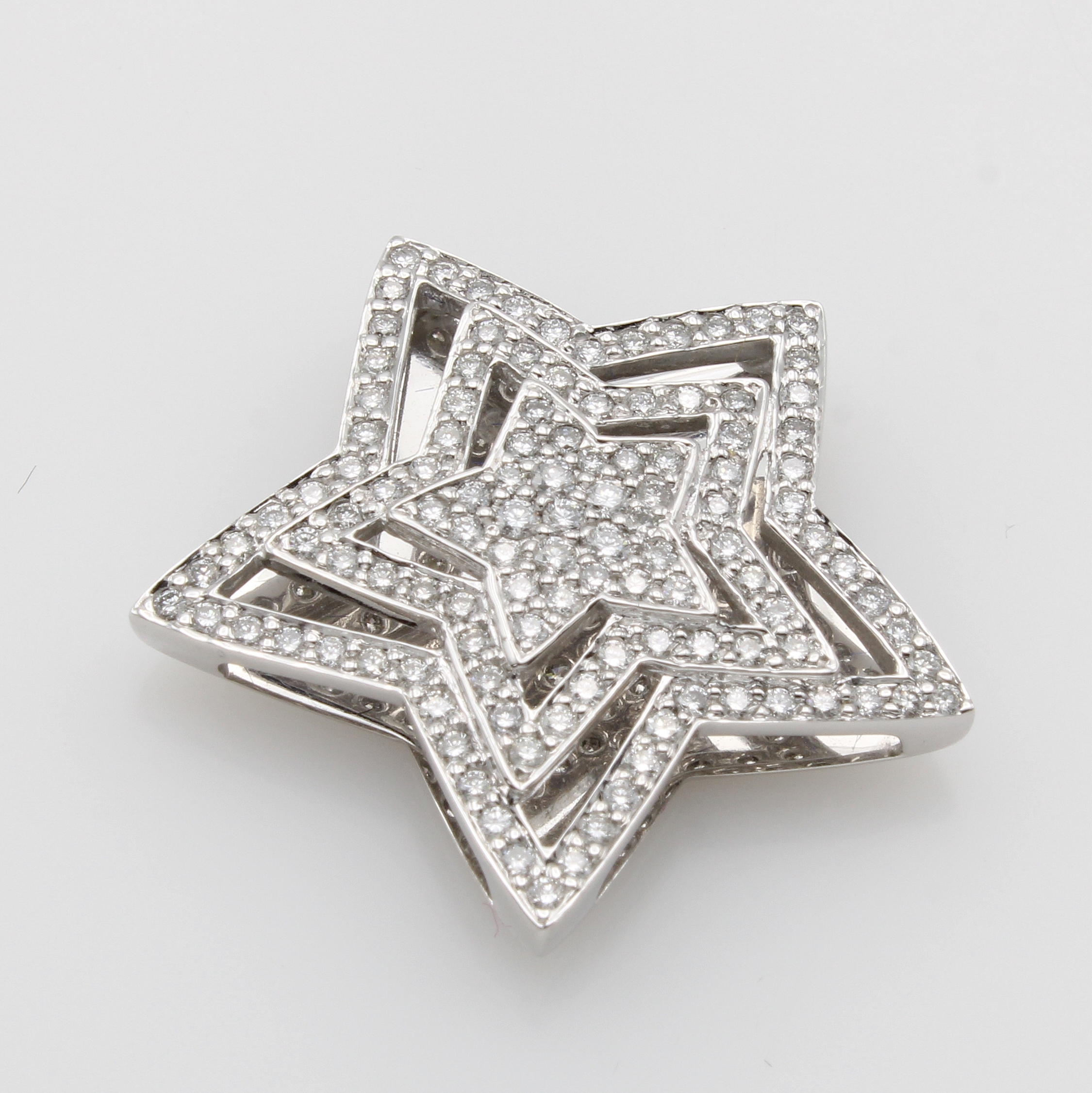 Image 27052519 - Anhänger ´Stern´ mit Brillanten, WG 585/000,117 Brill. zus. ca. 0.75 ct Weiß/si ...