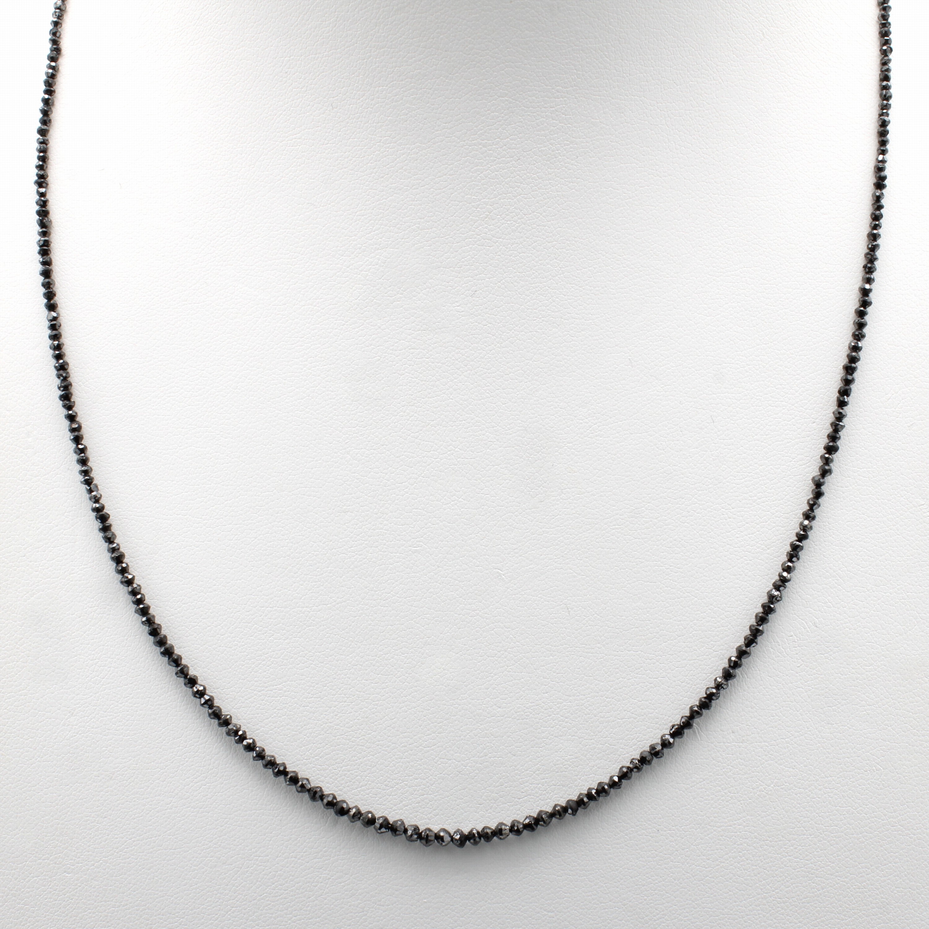 Image 27052563 - Collier aus schwarzen Diamanten, Karabiner- schl. GG 585/000, facett. Diam. schwarz ...