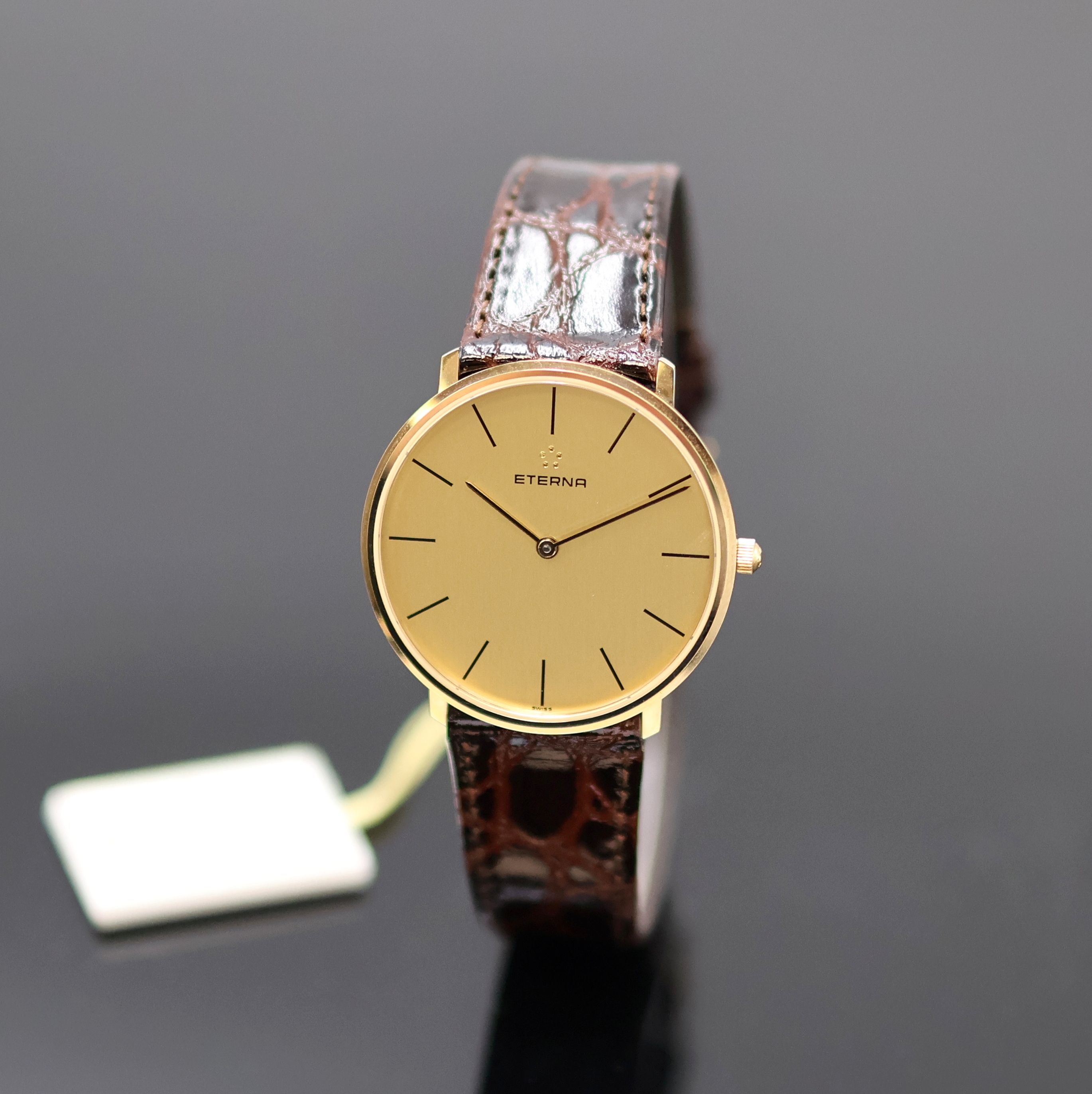 Image 27052585 - ETERNA Herrenarmbanduhr in GG 585/000 Referenz 4000.65, 3-teil. Geh. inkl. orig. ...