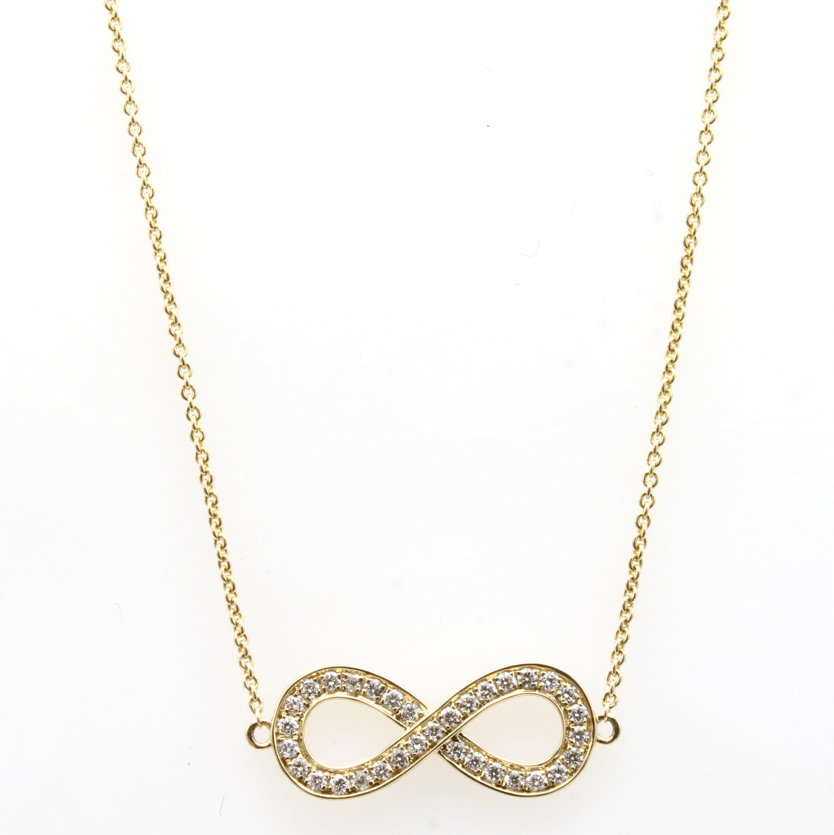 Image 27052623 - Collier ´Unendlichzeichen´ mit Brillanten, GG 585/000, 33 Brill. zus. ca. 0.28 ct feines ...