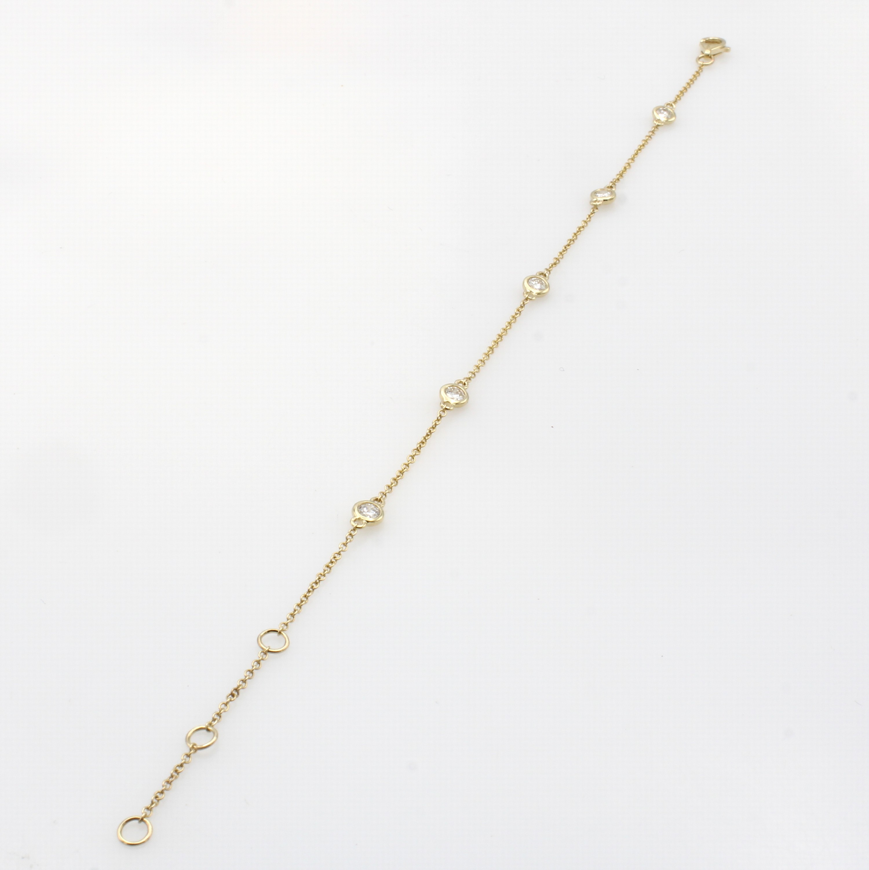 Image 27052629 - Armband mit Brillanten, GG 585/000, 5 Brill. zus. ca. 0.42 ct feines Weiß/vvs-vs in ...