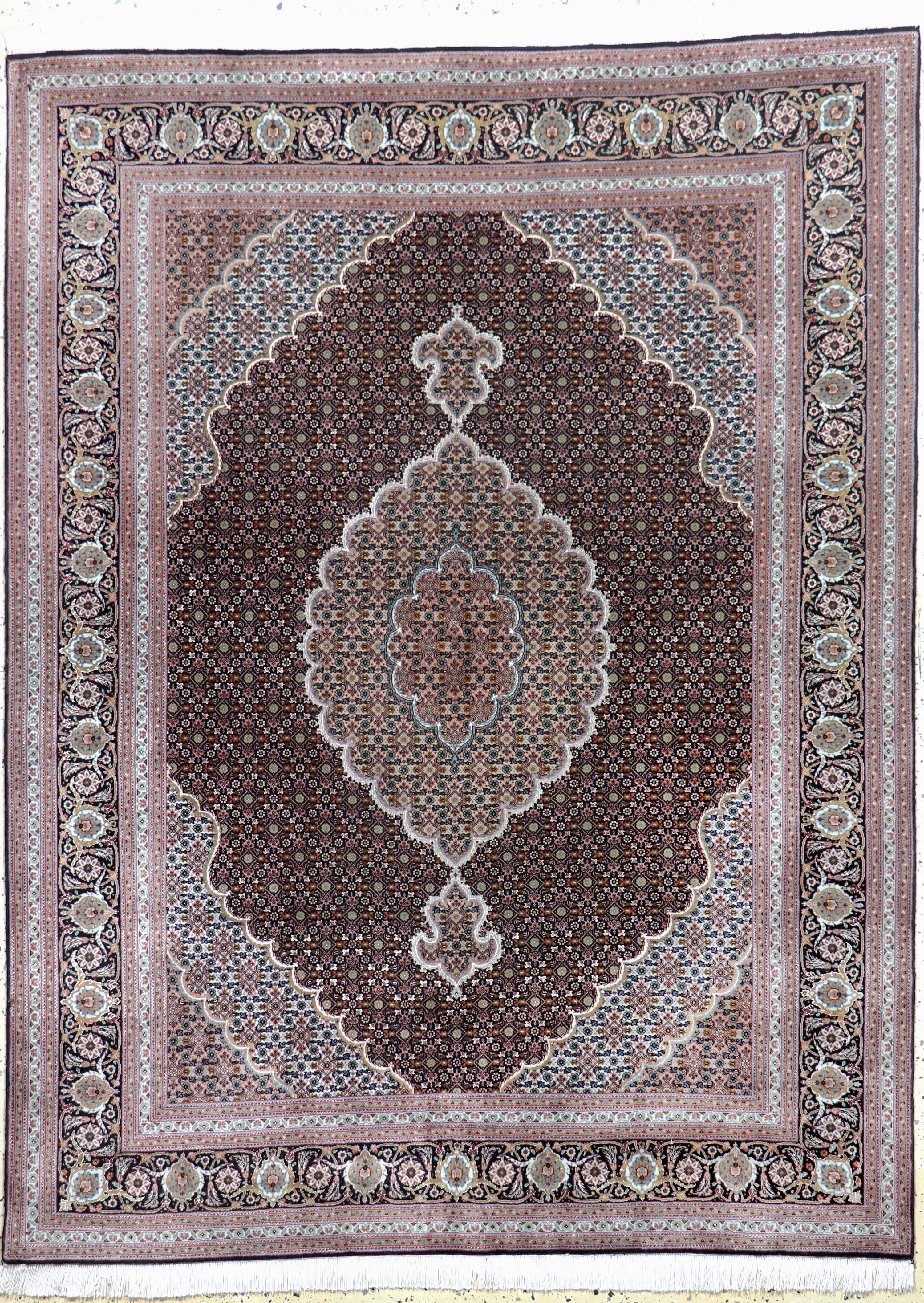 Image 27052642 - Täbriz fein, Persien, Neuwertig, Korkwolle mit Seide, ca. 202 x 153 cm, ca. 500.000 ...