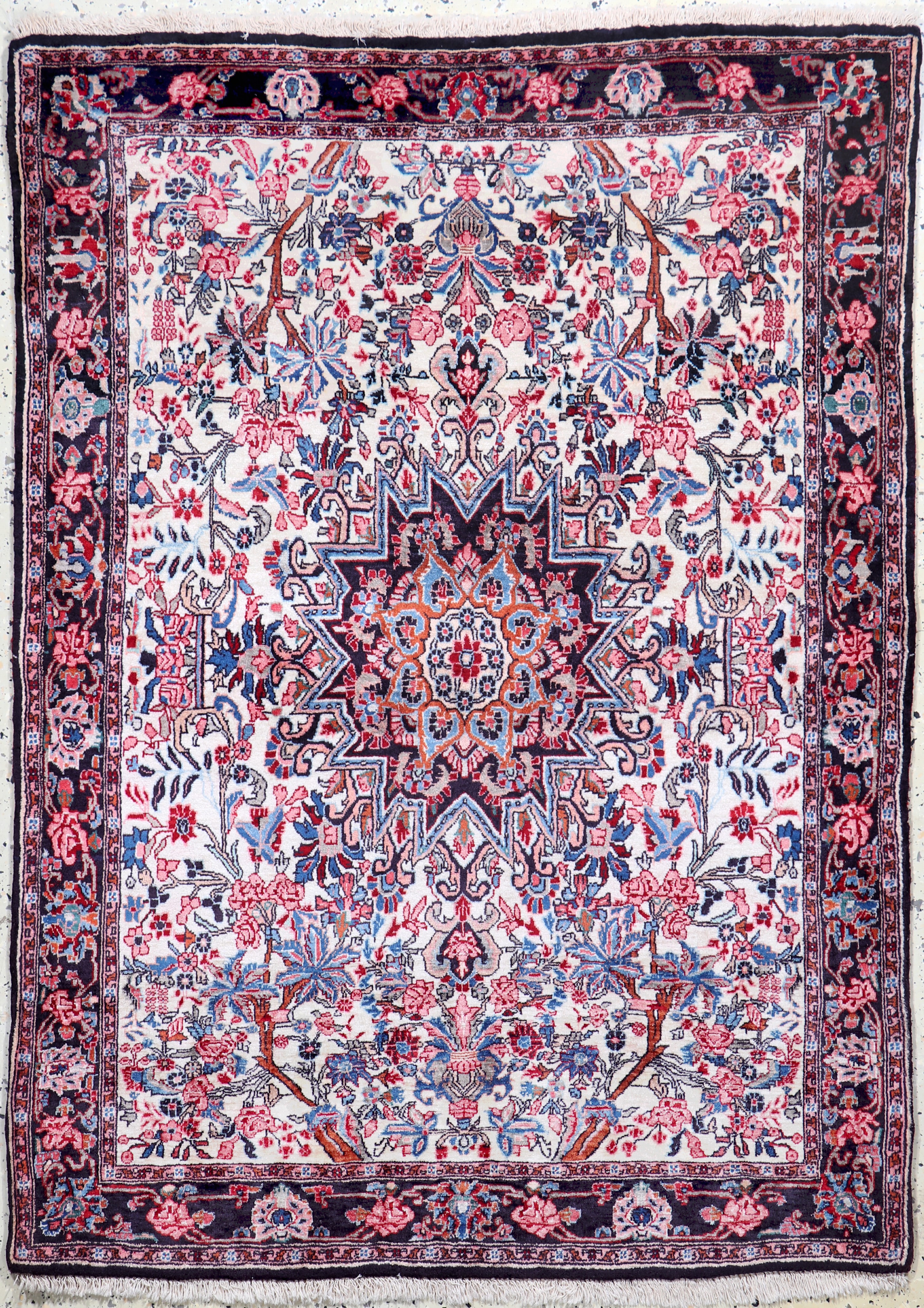 Image 27052651 - Rosenbidjar fein, Persien, Neuwertig, Korkwolle, ca. 157 x 115 cm Schätzpreis: 850, - ...