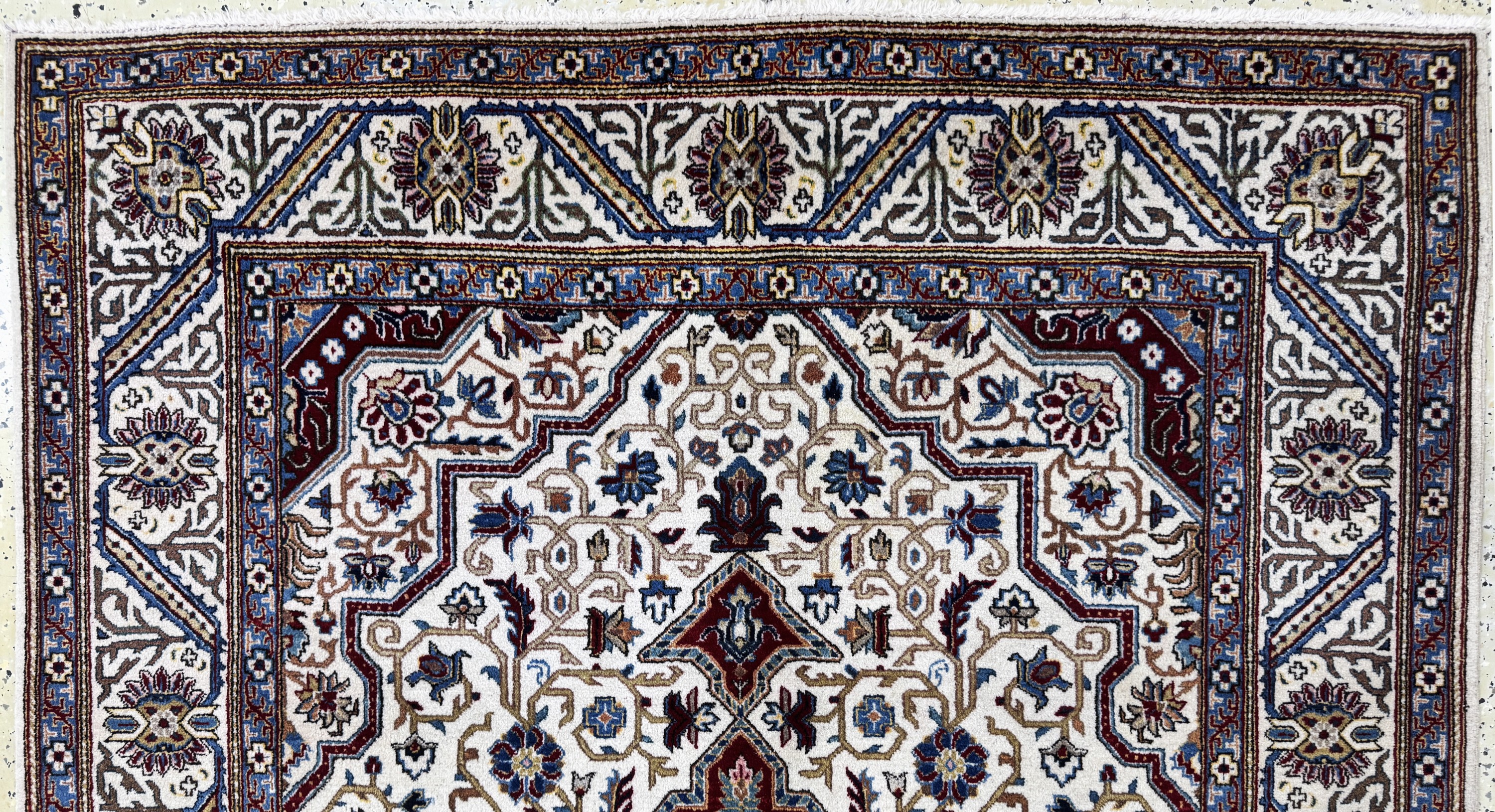Detail a: Keschan alt, Persien, Anfang 20.Jhd, Wolle auf Baumwolle, ca. 212 x 136 cm, EHZ: 2