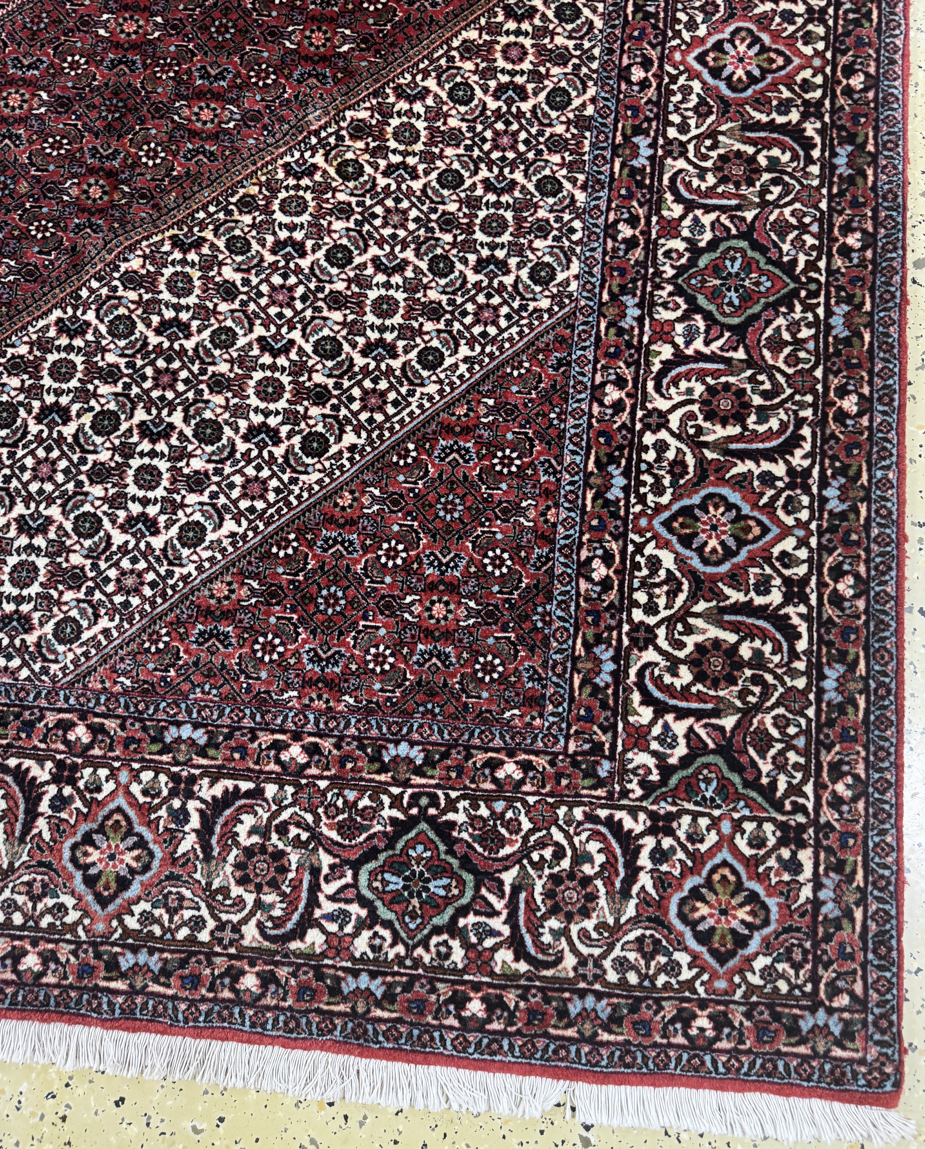 Detail a: Bidjar Kork fein, Persien, Ende 20.Jhd, Korkwolle auf Baumwolle, ca. 285 x 303 cm, EHZ: 1-2