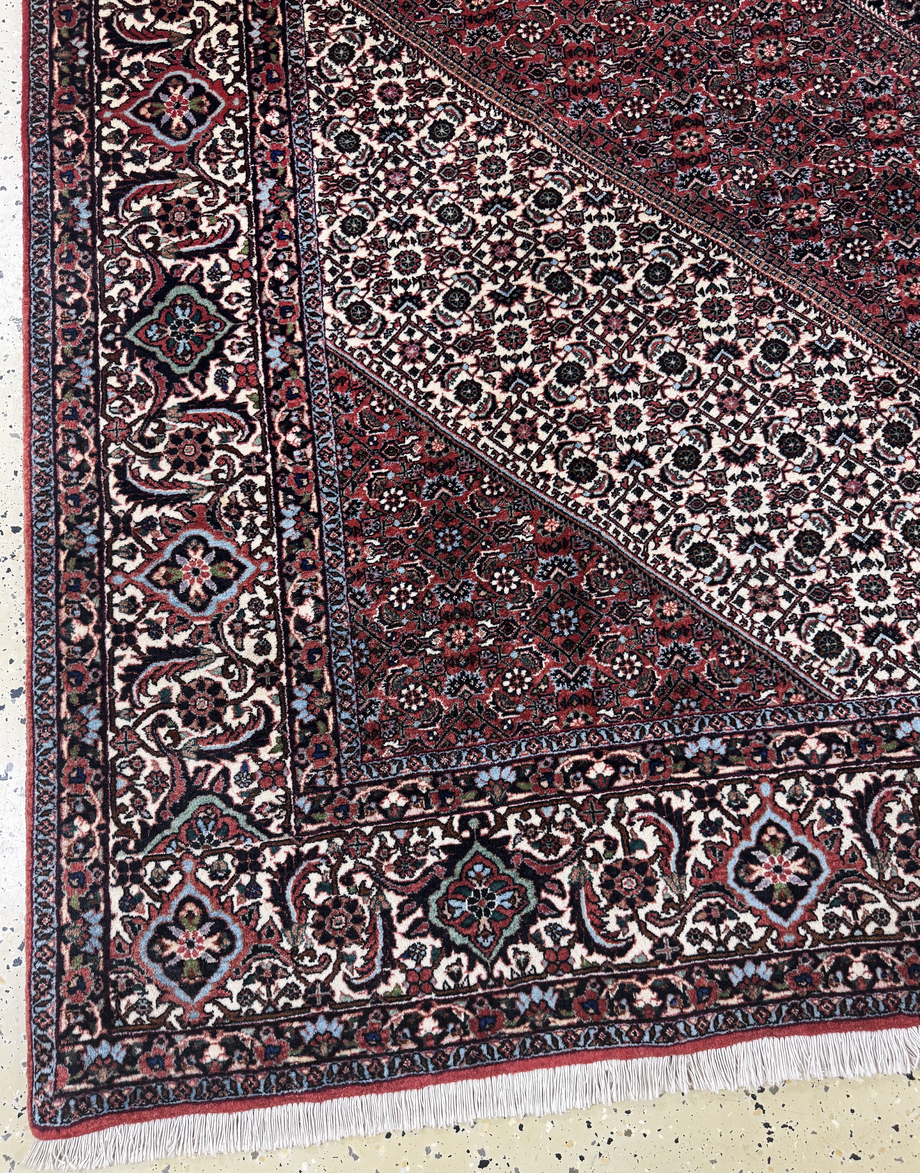 Detail b: Bidjar Kork fein, Persien, Ende 20.Jhd, Korkwolle auf Baumwolle, ca. 285 x 303 cm, EHZ: 1-2
