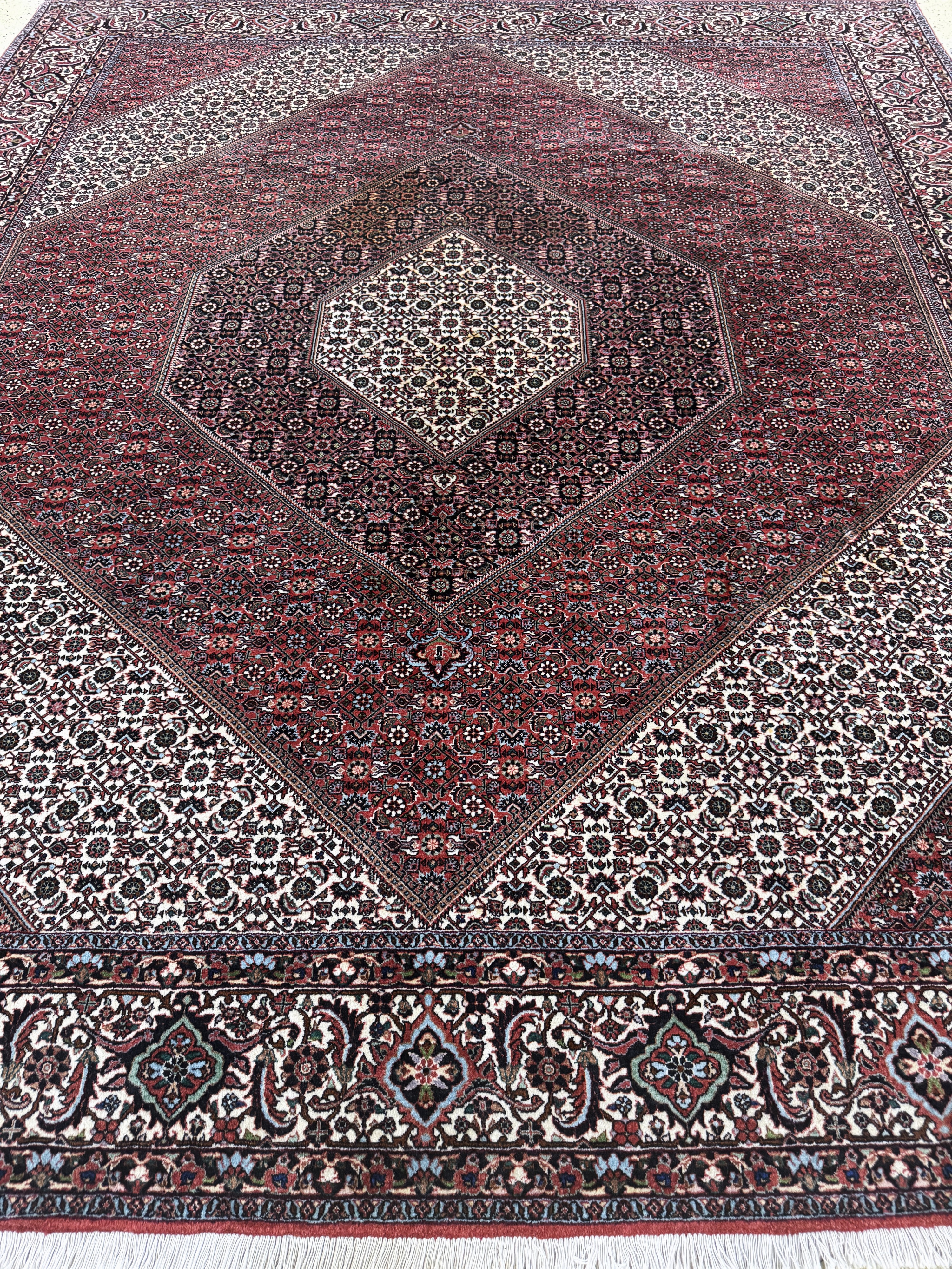 Detail g: Bidjar Kork fein, Persien, Ende 20.Jhd, Korkwolle auf Baumwolle, ca. 285 x 303 cm, EHZ: 1-2