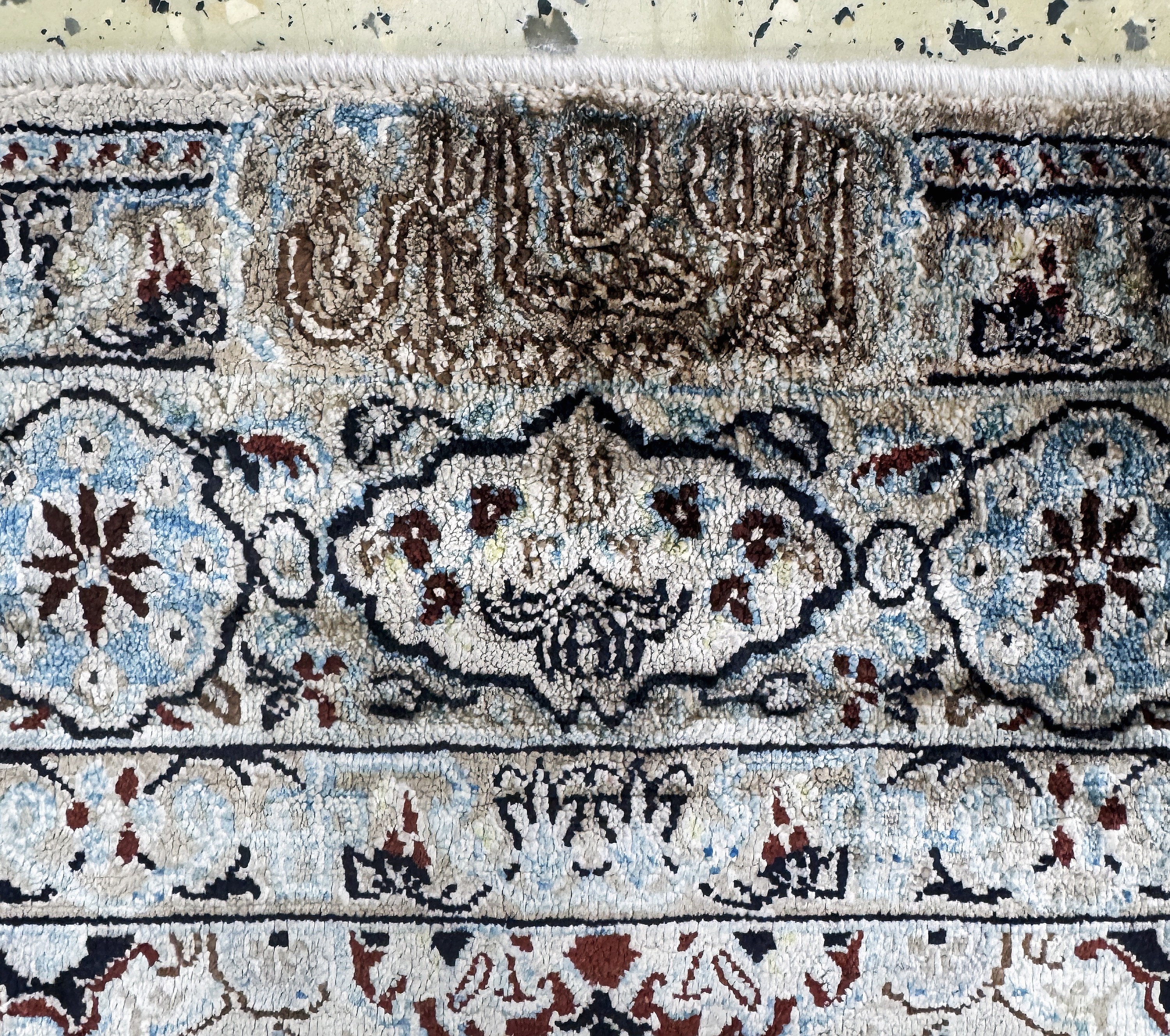 Detail j: Seltener Seiden Nain Persien, signiert"Habibian", Mitte 20.Jhd, reine Naturseide, ca. 390 x 254 cm, ca. 1,0 Mio. Kn/qm, gereinigt, EHZ: 2