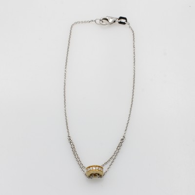 Image Armband mit Brillanten, WG 585/000, 17 Brill. in GG-Röllchen gef. zus. ca. 0.10 ct ...