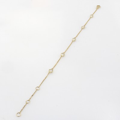 Image Armband mit Brillanten, GG 585/000, 5 Brill. zus. ca. 0.42 ct feines Weiß/vvs-vs in ...