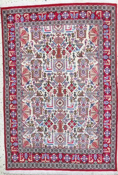 Image Ghom Kork, Persien, Neuwertig, Korkwolle, ca. 150 x 102 cm Schätzpreis: 650, - EUR