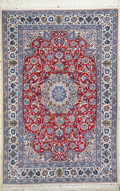 Image Esfahan fein, Persien, Neuwertig, Korkwolleauf Seide, ca. 172 x 115 cm, ca. 1,0 Mio. ...