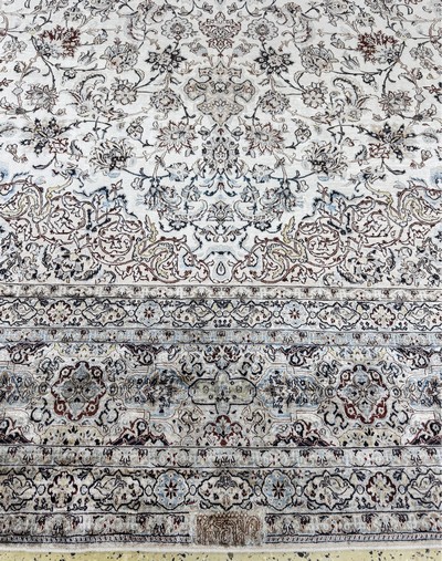 27052699h - Seltener Seiden Nain Persien, signiert´Habibian´, Mitte 20.Jhd, reine Naturseide, ca. ...