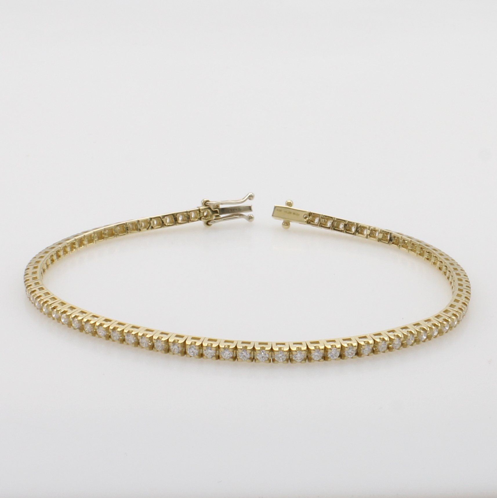 Image 27052725 - Rivierarmband mit Brillanten, GG 585/000, 79 Brill. in Krappenf. zus. ca. 1.20 ct Weiß/ ...