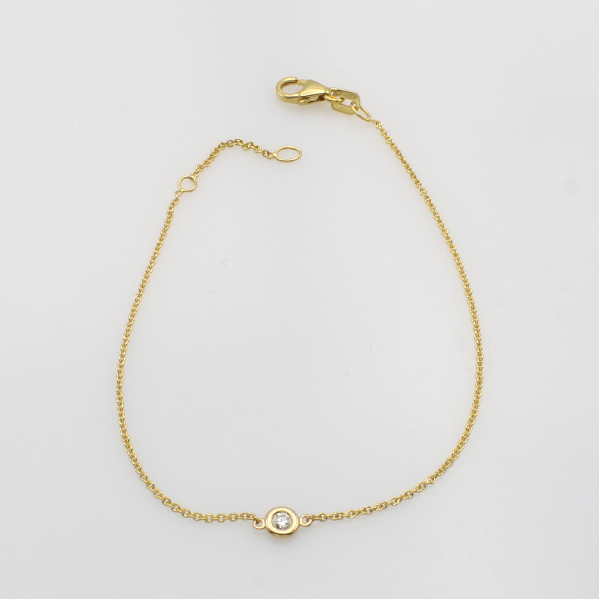 Image 27052726 - Armband mit Brillantsolitär, GG 585/000, Brill. in Zargenf. ca. 0.05 ct ...