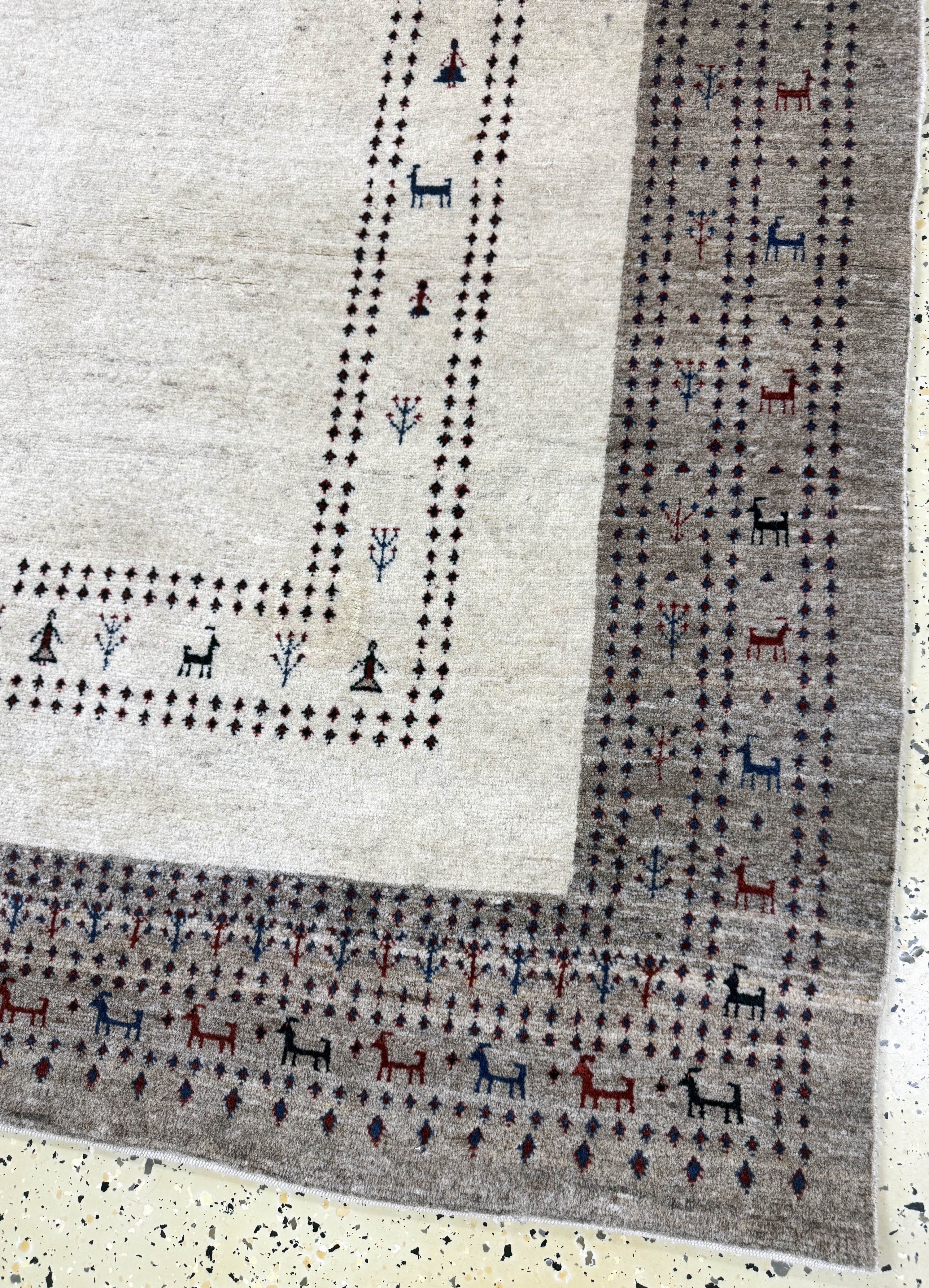Detail a: Gabbeh fein Loribaft, Persien, Ende 20.Jhd,Wolle auf Wolle, ca. 200 x 130 cm, EHZ: 1-2
