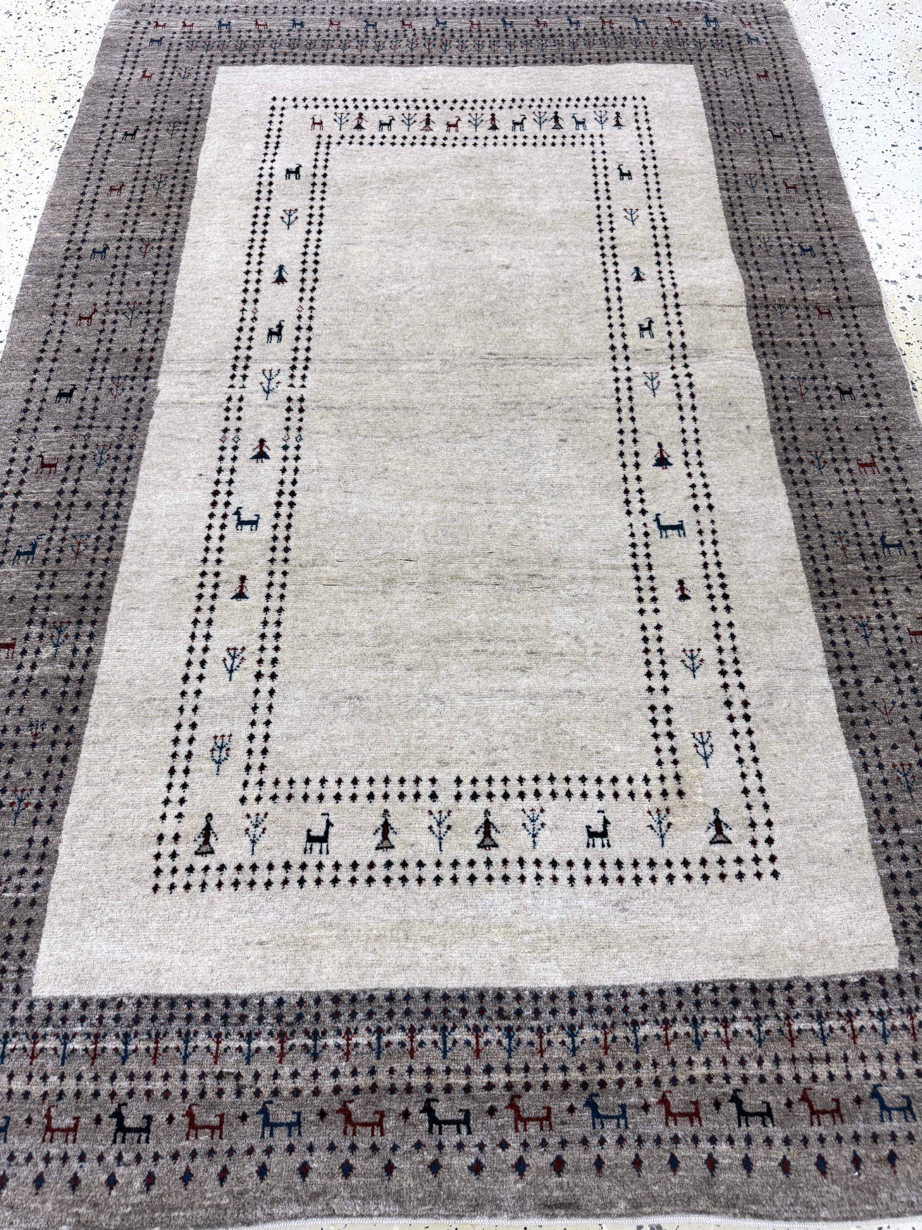Detail e: Gabbeh fein Loribaft, Persien, Ende 20.Jhd,Wolle auf Wolle, ca. 200 x 130 cm, EHZ: 1-2