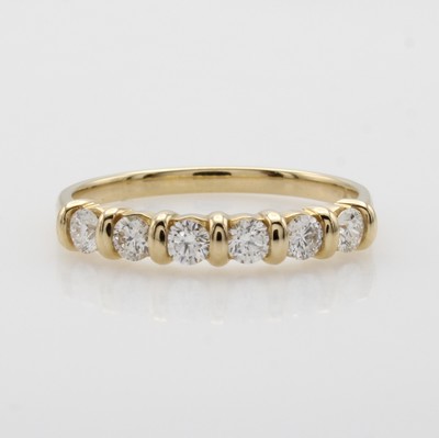 Image Ring mit Brillanten, GG 585/000, 6 Brill. zus. ca. 0.50 ct Weiß/si, RW ca. 56 ...