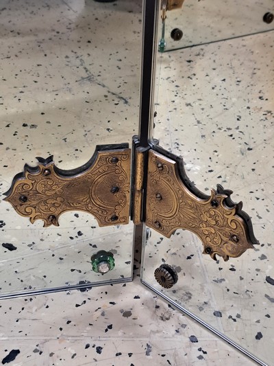 27052716e - Paravent/Klappspiegel, Italien, 20.Jh., mit zwei Seitenteilen, zum aufklappen, ca. 183 x ...