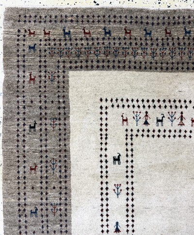 27052752c - Gabbeh fine Loribaft, Persia, late 20th century, wool on wool, approx. 200 x 130 cm, ...