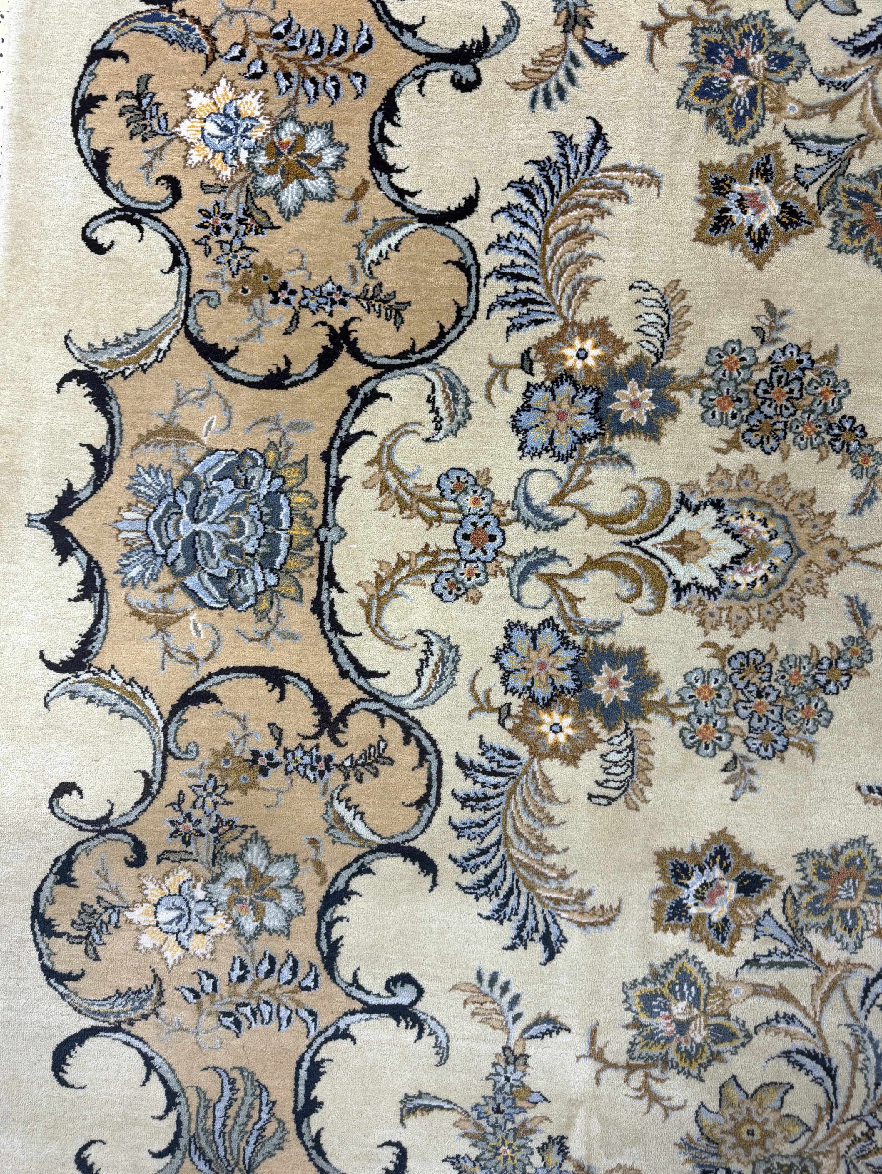 Detail d: Keschan alt, Persien, Mitte 20.Jhd, Wolle auf Baumwolle, ca. 400 x 310 cm, EHZ: 2
