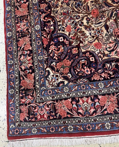 27052941b - Rosenbidjar Kork, Persien, Mitte 20.Jhd, Korkwolle auf Baumwolle, ca. 292 x 225 cm, ...