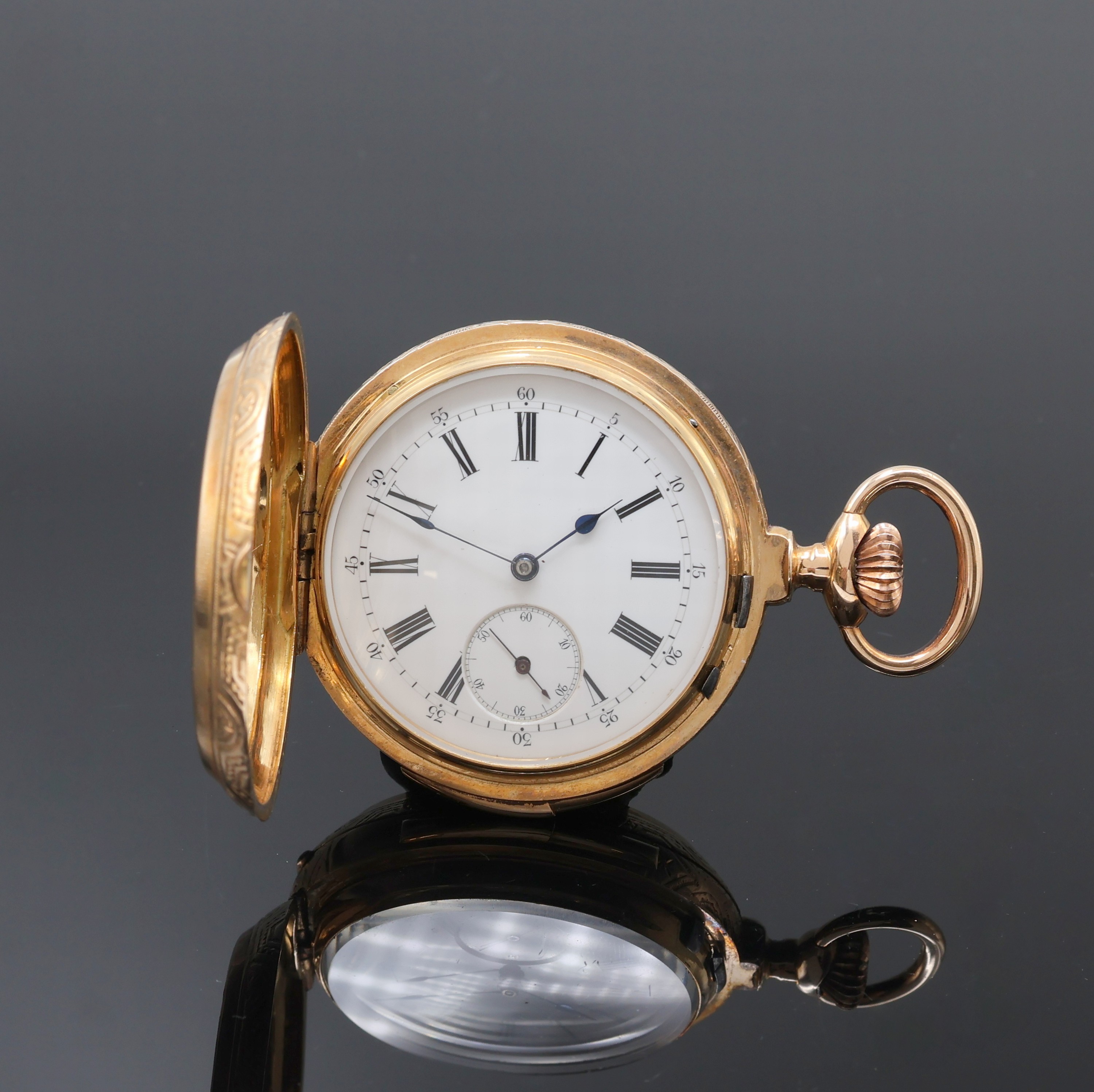 Image 27053046 - MONTANDON LOCLE Herrensavonette mit Minuten- repetition in RG 750/000, Schweiz um 1880, ...