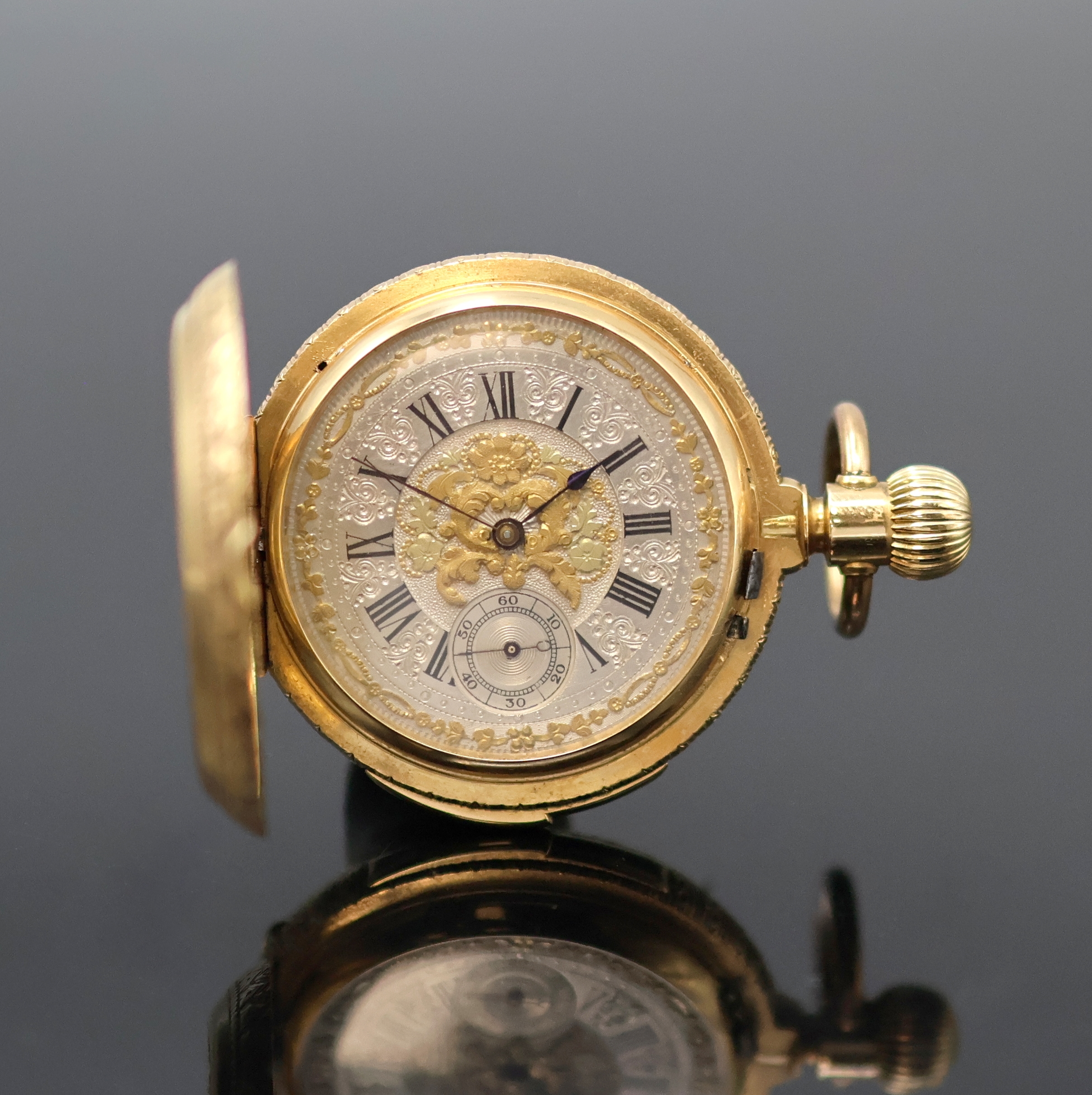 Image 27053063 - P.H. MATHEY schwere Herrensavonette mit Minutenrepetition in RoseG 750/000, Schweiz um ...