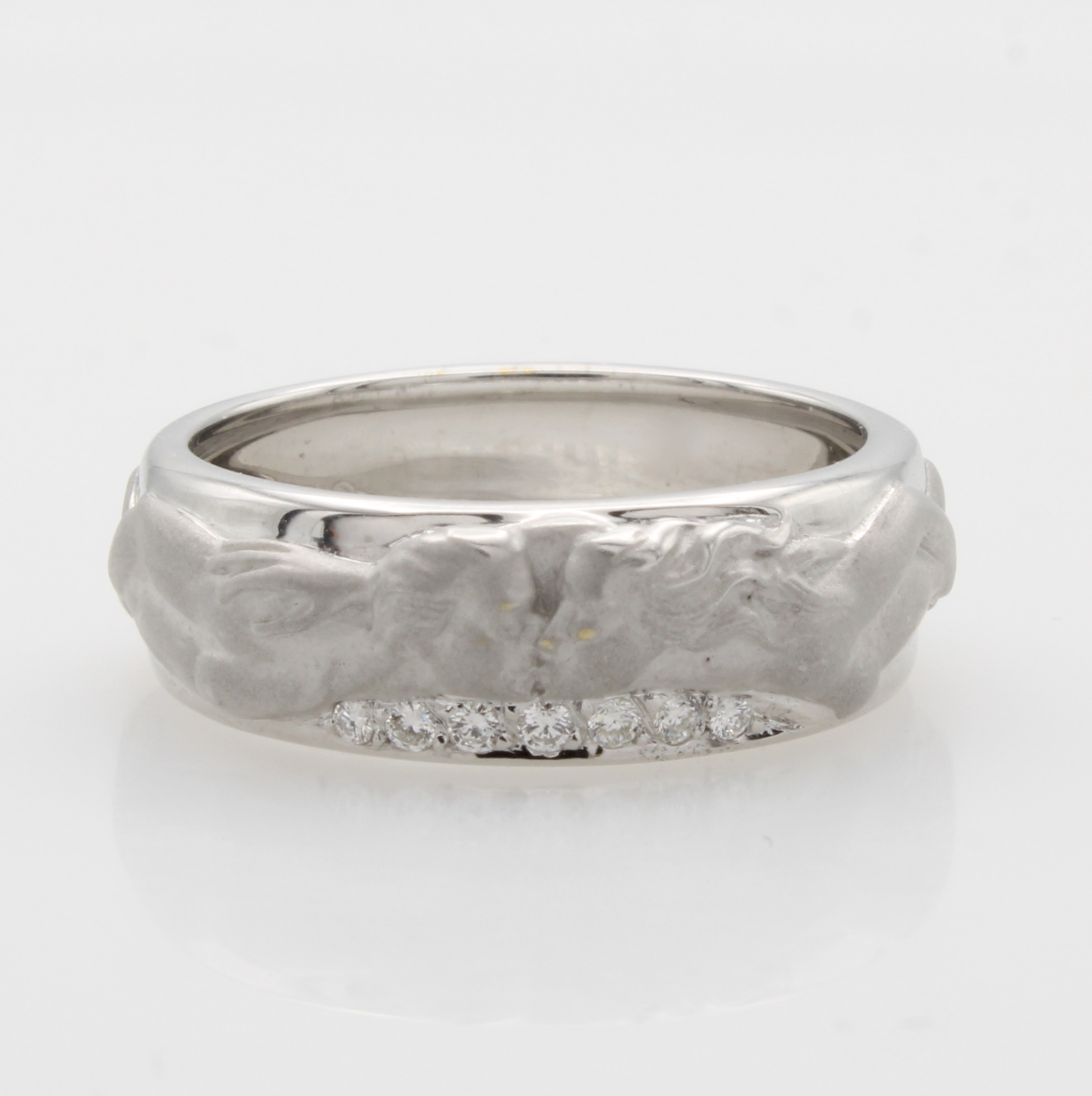 Image 27053086 - Ring ´Liebespaar´ mit Brillanten, WG 750/000, Brill. zus. ca. 0.12 ct feines Weiß/vs, ...