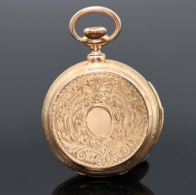 27053046a - MONTANDON LOCLE Herrensavonette mit Minuten- repetition in RG 750/000, Schweiz um 1880, ...