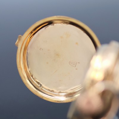 27053046b - MONTANDON LOCLE Herrensavonette mit Minuten- repetition in RG 750/000, Schweiz um 1880, ...