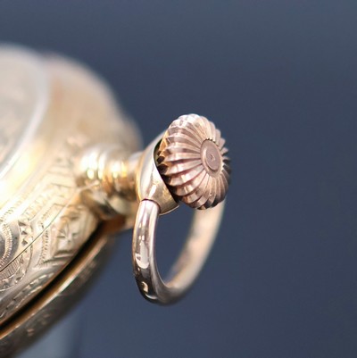 27053046c - MONTANDON LOCLE Herrensavonette mit Minuten- repetition in RG 750/000, Schweiz um 1880, ...