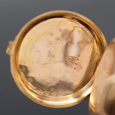 27053046e - MONTANDON LOCLE Herrensavonette mit Minuten- repetition in RG 750/000, Schweiz um 1880, ...