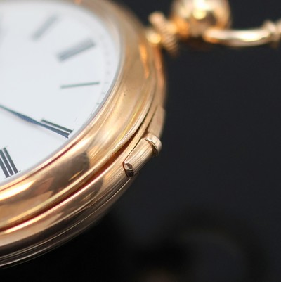 27053050f - Herrentaschenuhr mit springender Sekunde und Minutenrepetition in RG 585/000, Werk ...