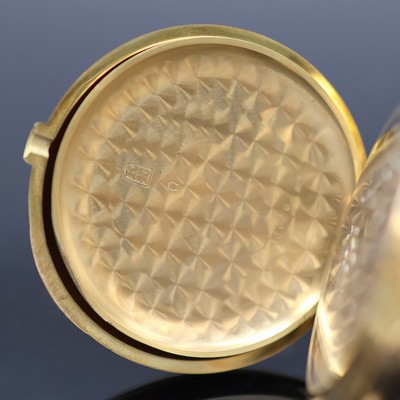 27053058f - CHRONOMETRE PATRIA offene Herrentaschenuhr mit Minutenrepetition in GG 750/000, Schweiz ...