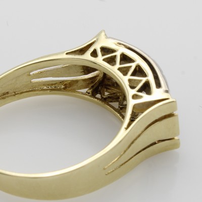 27053073a - Ring mit Diamanten, GG/WG 585/000, 8 Diam. in carréef. Fassungen zus. ca. 0.16 ct ...