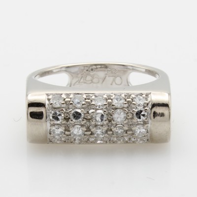 Image Ring mit Diamanten, WG 750/000, 20 Diam. zus. ca. 0.80 ct Weiß/si, seitl. offen gearb., ...