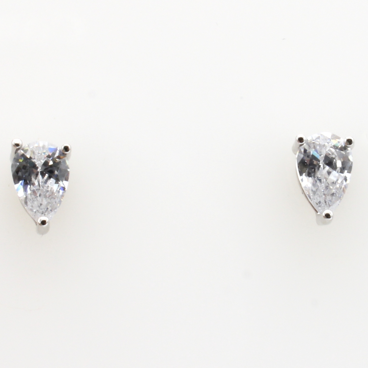 Image 27053116 - Paar Ohrstecker mit Zirkonias, 925er Silber , tropfenf. Zirkonias