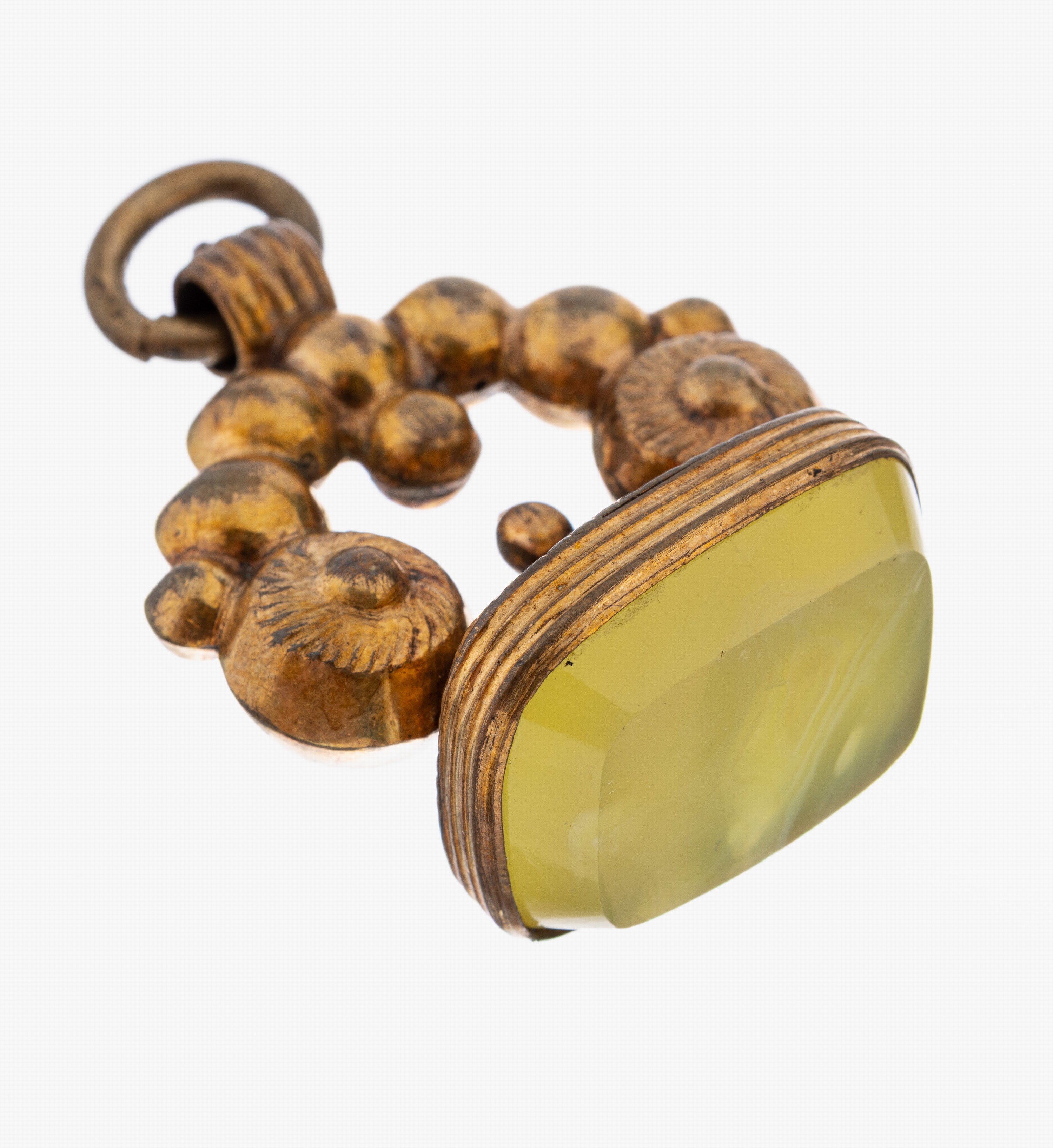 Image 27053149 - Biedermeier Petschaft, um 1860, Metall vergoldet, ungewöhnliche Gestaltung, ...
